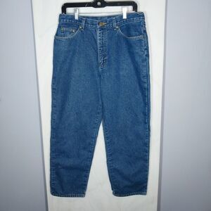 Vintage LL BEAN Women's Jeans Sz 12 Double L Relaxed High Rise Mom Tapered Lined